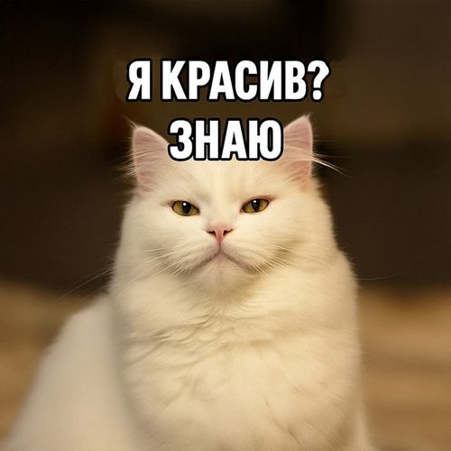 Кот Красив.jpg — Картинки для брелков / Разное, 2072×2072, обои скачать бесплатно