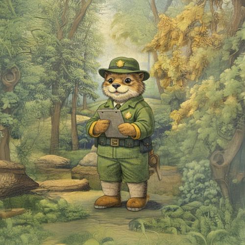Кот Лесник.jpg — Картинки для брелков / Разное, 2072×2072, обои скачать бесплатно
