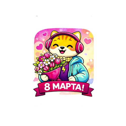 Кот Марта Наушники.jpg — Картинки для брелков / Разное, 2072×2072, обои скачать бесплатно