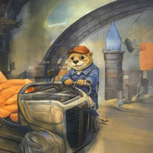 Кот Машинист 2.jpg — Картинки для брелков / Разное, 2072×2072, обои скачать бесплатно