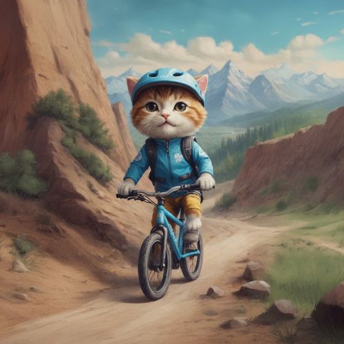 Кот На Велосипеде.jpg — Картинки для брелков / Разное, 2072×2072, обои скачать бесплатно