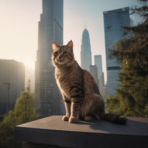 Кот На Крыше.jpg — Картинки для брелков / Разное, 2072×2072, обои скачать бесплатно