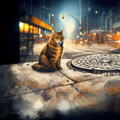 Кот На Улице.jpg — Картинки для брелков / Разное, 2072×2072, обои скачать бесплатно