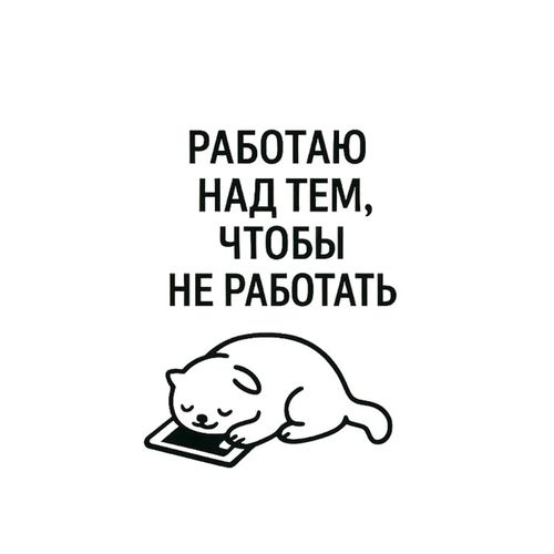 Кот Не Работает.jpg — Картинки для брелков / Разное, 2072×2072, обои скачать бесплатно