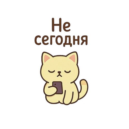 Кот Не Сегодня.jpg — Картинки для брелков / Разное, 2072×2072, обои скачать бесплатно