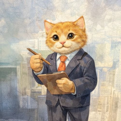 Кот Офисный Работник.jpg — Картинки для брелков / Разное, 2072×2072, обои скачать бесплатно