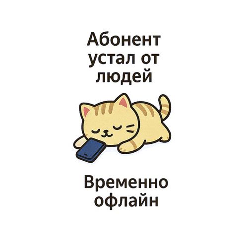 Кот Офлайн.jpg — Картинки для брелков / Разное, 2072×2072, обои скачать бесплатно