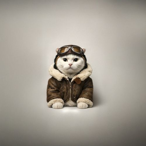 Кот Пилот.jpg — Картинки для брелков / Разное, 2072×2072, обои скачать бесплатно