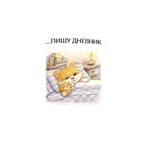 Кот Пишет Дневник.jpg — Картинки для брелков / Разное, 2072×2072, обои скачать бесплатно