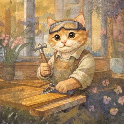 Кот Плотник.jpg — Картинки для брелков / Разное, 2072×2072, обои скачать бесплатно