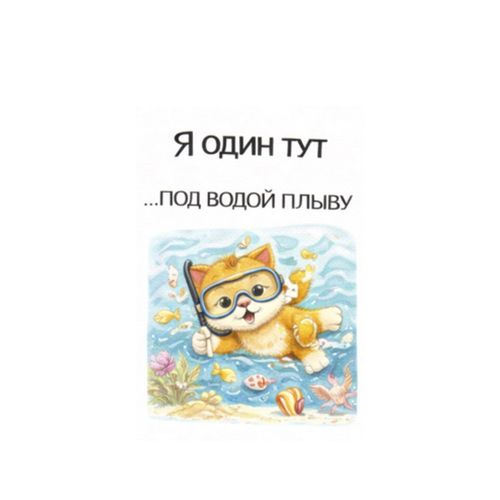 Кот Под Водой.jpg — Картинки для брелков / Разное, 2072×2072, обои скачать бесплатно