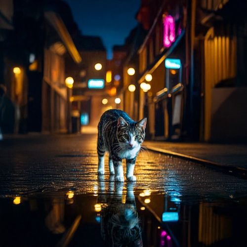 Кот Под Дождем.jpg — Картинки для брелков / Разное, 2072×2072, обои скачать бесплатно