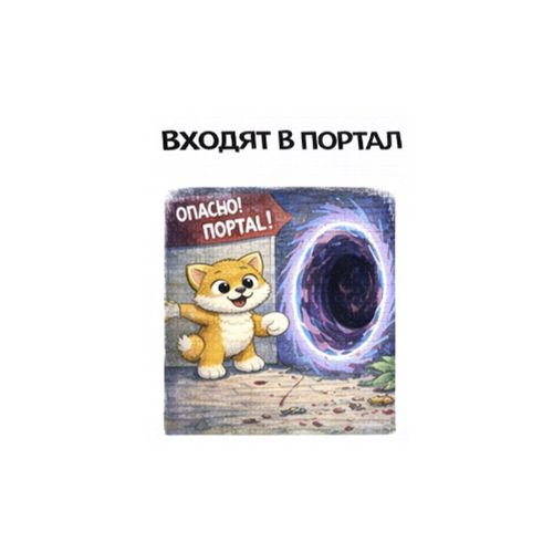 Кот Портал.jpg — Картинки для брелков / Разное, 2072×2072, обои скачать бесплатно
