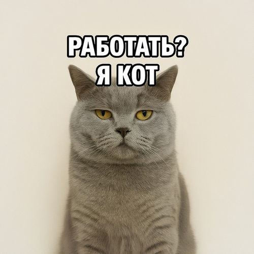 Кот Работать.jpg — Картинки для брелков / Разное, 2072×2072, обои скачать бесплатно