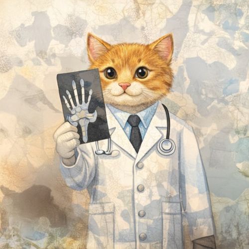Кот Рентгенолог.jpg — Картинки для брелков / Разное, 2072×2072, обои скачать бесплатно