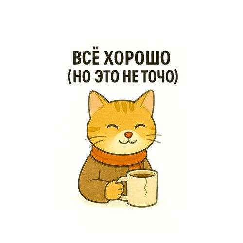 Кот С Чашкой.jpg — Картинки для брелков / Разное, 2072×2072, обои скачать бесплатно