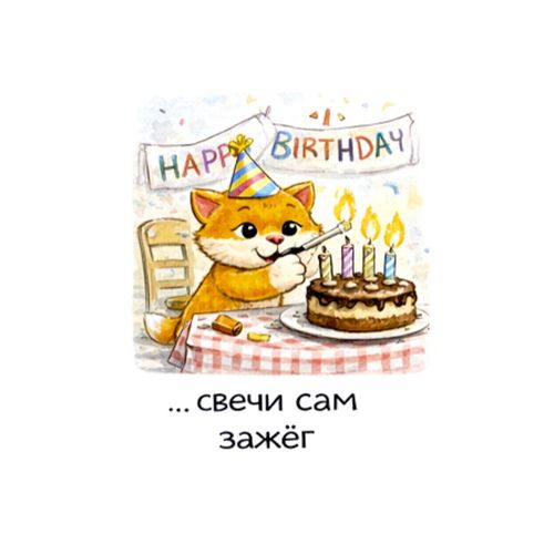 Кот Свечи Сам.jpg — Картинки для брелков / Разное, 2072×2072, обои скачать бесплатно