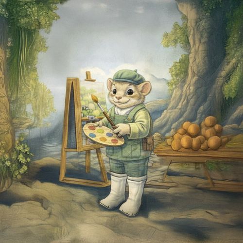 Кот Художник 3.jpg — Картинки для брелков / Разное, 2072×2072, обои скачать бесплатно