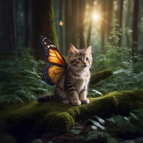 Котбабочка 3.jpg — Картинки для брелков / Разное, 2072×2072, обои скачать бесплатно