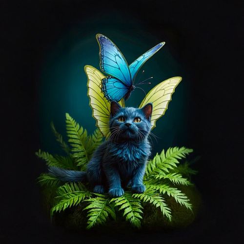 Котбабочка.jpg — Картинки для брелков / Разное, 2072×2072, обои скачать бесплатно