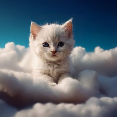 Котенок В Облаках.jpg — Картинки для брелков / Разное, 2072×2072, обои скачать бесплатно