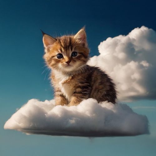 Котенок На Облаке.jpg — Картинки для брелков / Разное, 2072×2072, обои скачать бесплатно