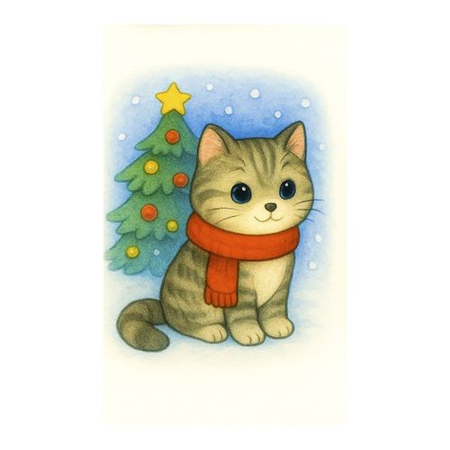 Котенок Санта.jpg — Картинки для брелков / Разное, 2072×2072, обои скачать бесплатно