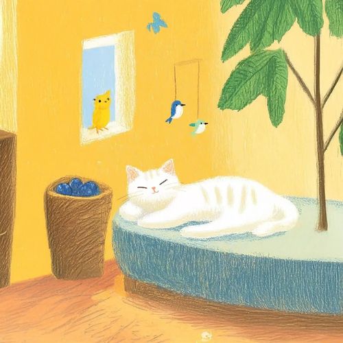 Котик На Коврике 2.jpg — Картинки для брелков / Разное, 2072×2072, обои скачать бесплатно